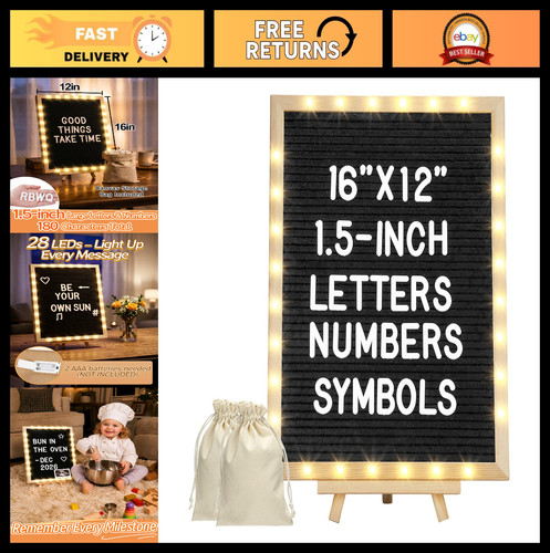 Large x16 felt letter - large, 12"x16"