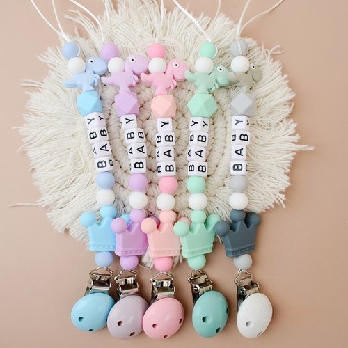 Wooden pacifier clips - wooden, dummy