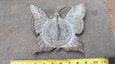 Vintage Brass Butterfly Sundial, Lawn & Garden, Yard Ornaments, Landscape, Pond