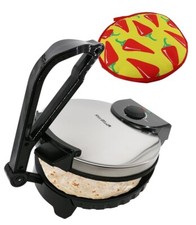 10inch Roti Maker with Free Roti Warmer, Automatic AC 220-240V 50/60Hz 1200W