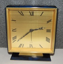 Concord Swiss Cobalt Blue Bronze or Brass Clock 8-Day, Time/Alarm, 15 Jewels