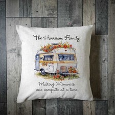 Personalised Caravan Cushion - Caravan gifts - Personalised Caravan Gifts