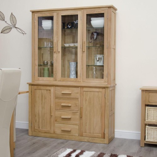 Solid oak large dresser - oak, arden