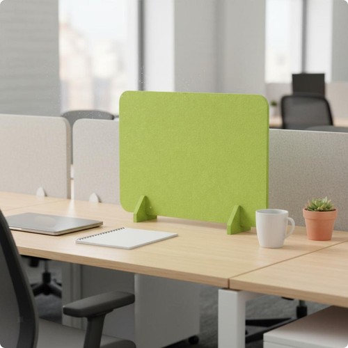 Desk divider screen wool felt - wool,