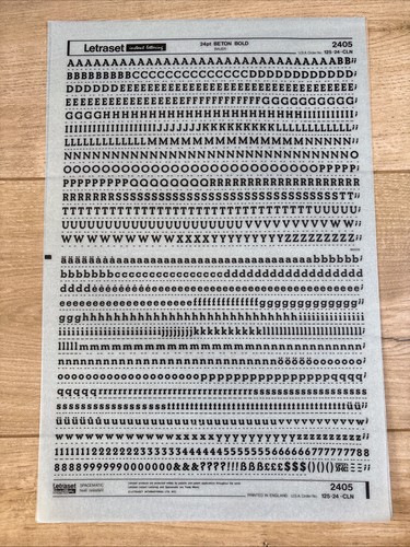 Letraset rub transfer - letraset,