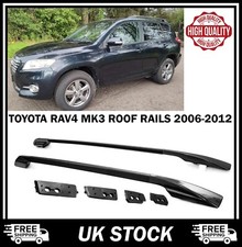 FOR TOYOTA RAV4 2006-2012 ALUMINIUM ROOF RAIL BARS RACKS BLACK COLOUR *NEW*
