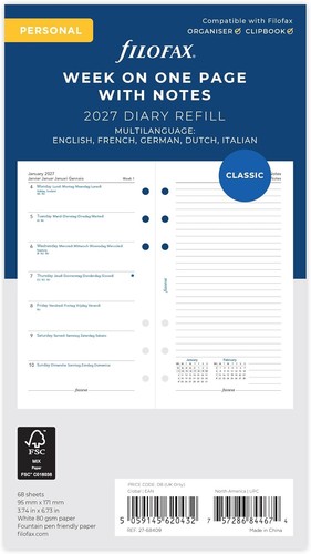 Filofax 2027 personal size - 2027,