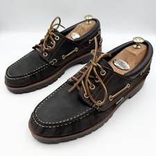 WRANGLER Boat Deck Shoes UK 9 EU 43 Blue Nubuck  Leather Vintage Made in ITALY