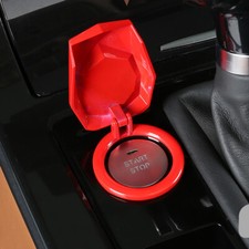 1x Car Engine Start Stop Engine Push Button Protector Cover Trim Red Accessories