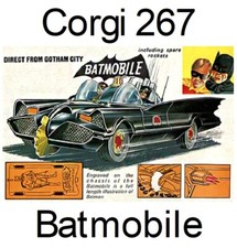 Corgi 267 Batman Batmobile Reproduction Spare Parts - Choose Part From List