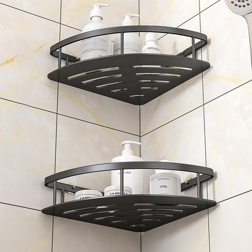 2pcs corner shower - 2pcs, shelf