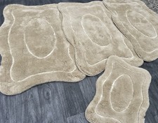 ROMANY GYPSY WASHABLE GERMAN MATS 30MM 7 5x125CM SET OF 4 RUGS BEIGE/WHITE 2025