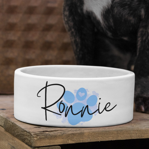 Personalised pet bowl blue - pet,