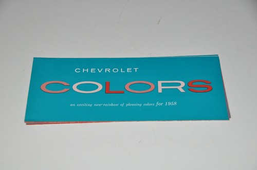 Original 1958 chevrolet colors - 1958,