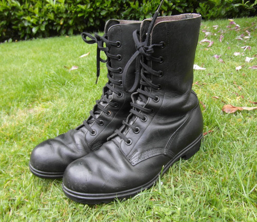 British army black boots - british,