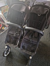 Bugaboo Donkey Twin Black Pushchairs Double Seat Stroller
