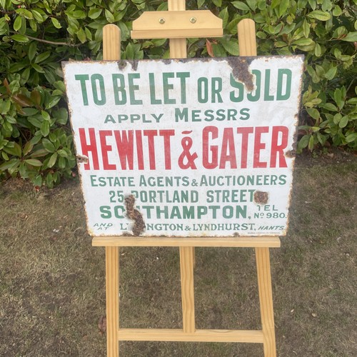 Original enamel estate agent - estate,