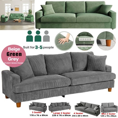 Jumbo cord sofa 4seater - jumbo, 3/4seater