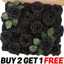 50 Pcs Large 6CM Artificial Flowers Foam Rose Heads Wedding Party Decor Bouquet
