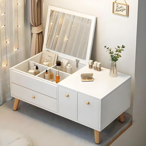 White vanity desk makeup - desk,