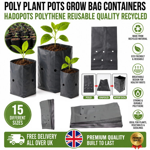 Poly plant pots - poly, bag
