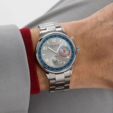 NOMOS Glashütte Club Sport Neomatic Weltzeit Silver