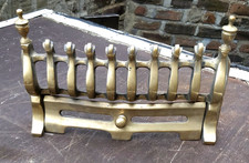 Vintage Solid Brass Fire Front Fireplace Guard 15 Inches Long 9 Inches Tall