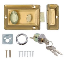 Brass Finish Door Lock Night