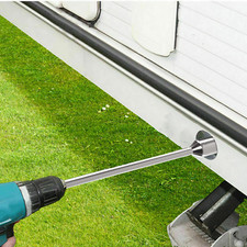 30cm Corner Steady Caravan Leg Winder Drill Extension Jack Socket 19mm Adapter