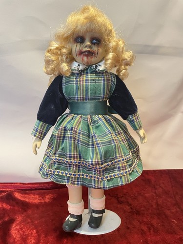 Ooak creepy horror doll black - ooak,