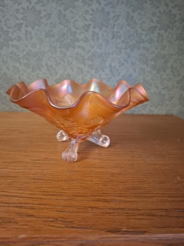 Carnival glass bowl cherry - glass,
