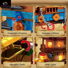 Creative Pirate Ship Building Blocks – Light DIY Model Kit, Fun Toy & Children’s