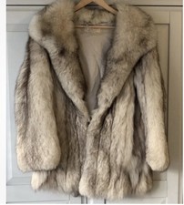 Vintage Blue Fox Fur Coat