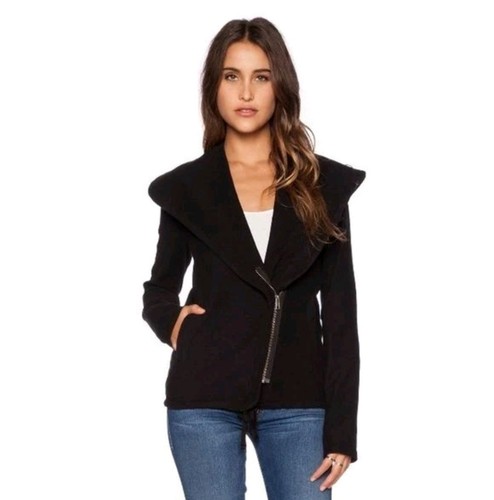 James perse black moto jacket - james,