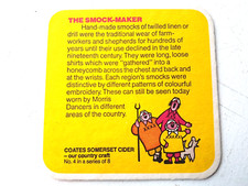 Vintage COATES Cider - The Smock Maker ... Cat No'42 Beer mat / Coaster