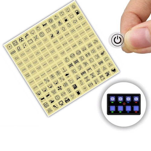 Rocker switch sticker decals - switch,