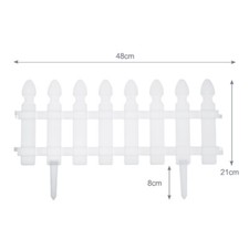 Small Plastic Picket Fencing Outdoor Garden Lawn Edge Border Path Edging Fences