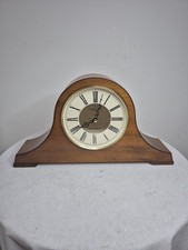 London Clock Company Walnut  Wooden Napoleon Mantel Quartz 07062 