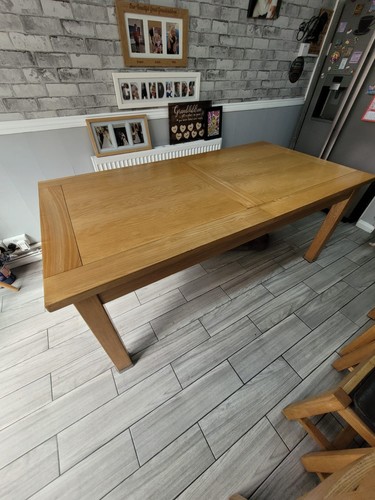 Solid oak wood extendable - oak,