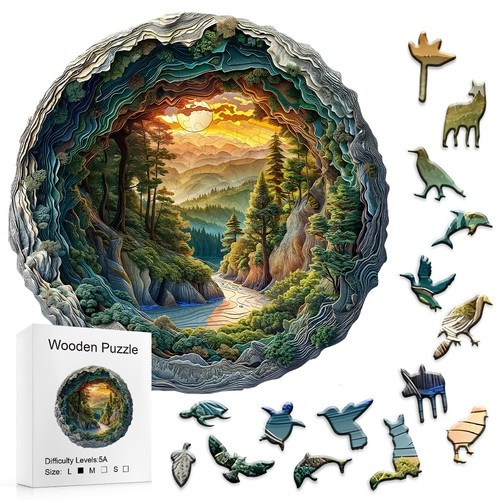 Animal shaped wooden puzzle - 3d,
