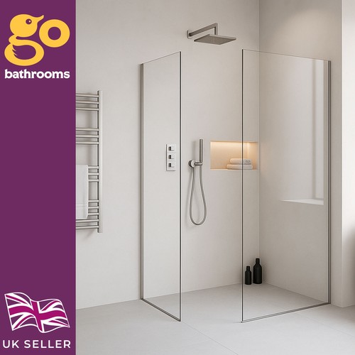 480mm fixed shower screen 10mm - shower,