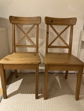 2 IKEA Ingolf Solid Wood Brown