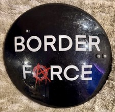 Ex police riot shield……. BORDER FARCE Design 
