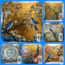 Vintage Elegant Chinoiserie Bird 45 x 45 cm Square 18" 1 pc Cushion Pillow Cover