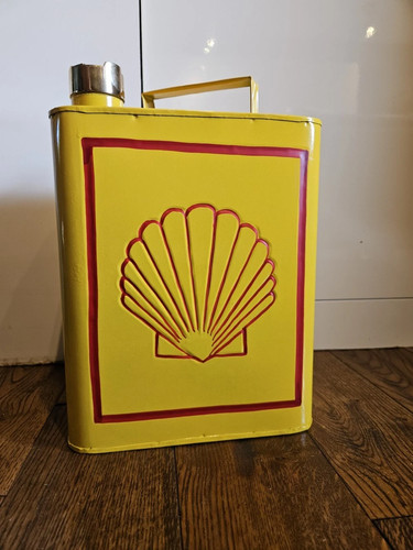 Shelll petrol can - brass, cap