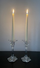 Pair Of Czech Clear Crystal