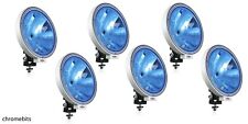6X 12V/24V 9" INCH ROUND BLUE LENS FOG SPOT SPOTLIGHTS SPOTLAMPS TRUCK LORRY 4x4