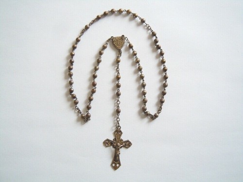 Old prayer bead rosary with - rosary,