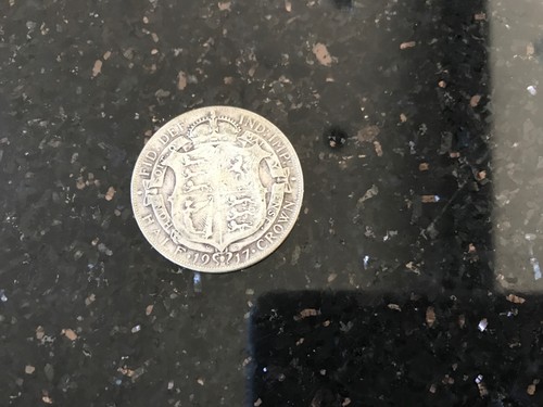 1917 silver half crown king - -,