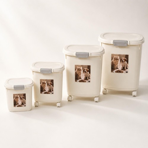 Dry pet food storage container - pet,